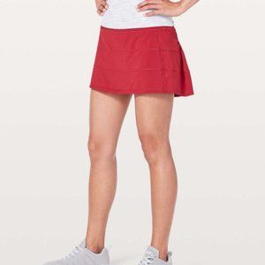 Lululemon Pace Rival tennis run Skirt  Scarlet red ( deep red) sz 6 NEW